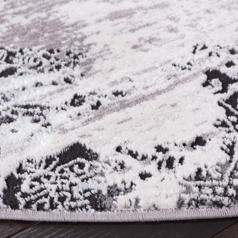 Alsworth Performance Geometric Rug, Round 6'7"