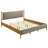 Light Brown Eastern King Panel Platform Bed