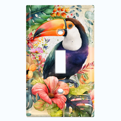 Plaque murale d'interrupteur à bascule Toucan