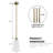 1-Light 6.1" W Dimmable Bell Pendant Light with Glass Shade-67799082