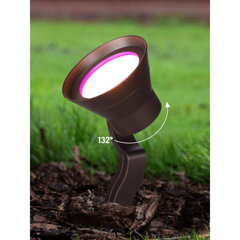 9W RGBCW LED Landscape Spotlights Outdoor, 12-24V Low Voltage Color Changing Wall Wash Lighting