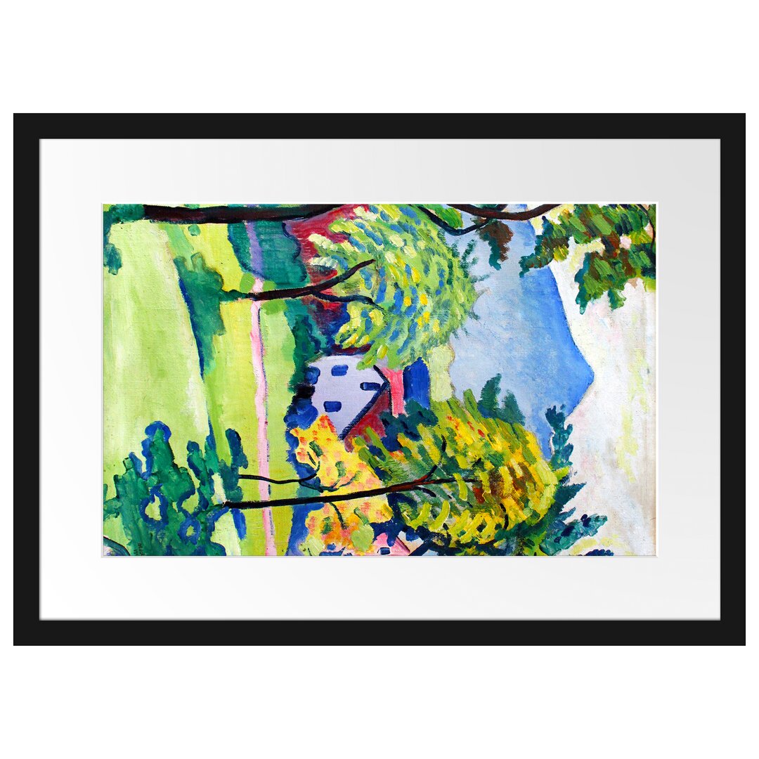 Gerahmter Kunstdruck Tegernsee Landscape Anagoria von August Macke