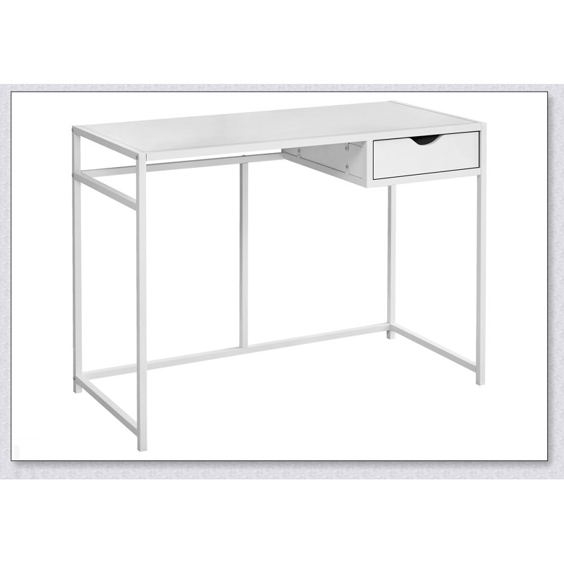 Bureau d'ordinateur moderne et compact avec tiroir de rangement, idéal pour le bureau à domicile et les petits espaces