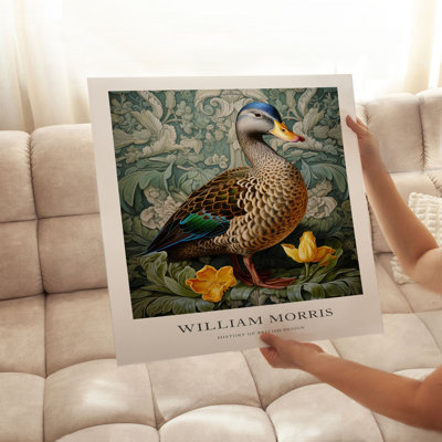 Animaux, reproduction d'art sans cadre William Morris Duck