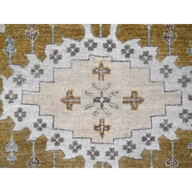 Tapis gris nouvel âge en laine 12 pi 3 po x 18 pi Zoryana