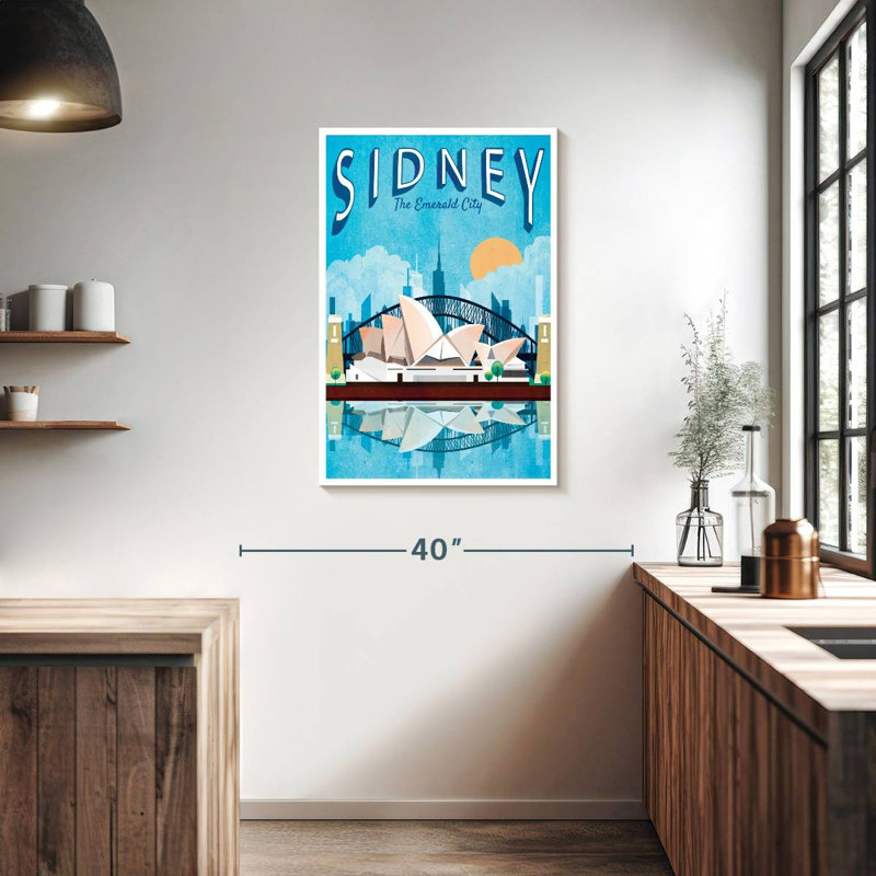 Sydney Sydney, affiche rétro, H 36 po x l 24 po