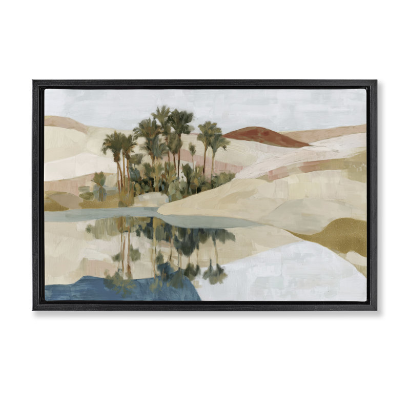 Cadre flottant Desert Oasis, 21 x 31, Cadre flottant noir de jais