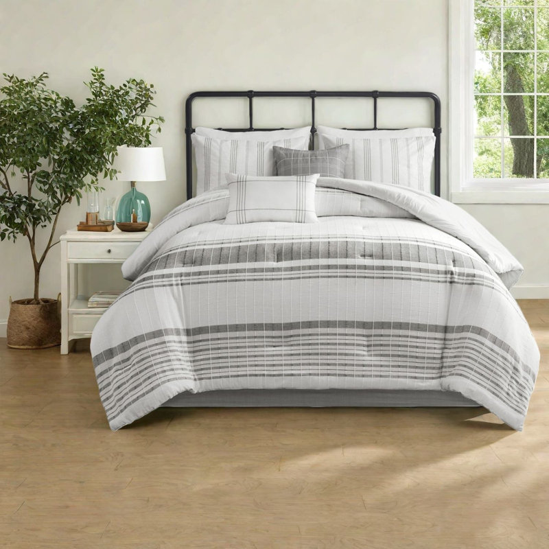 Oversized Cotton Jacquard Bedding Sets, Cal King Farmhouse Home