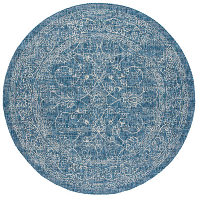 Abhik Grey/Navy Indoor/Outdoor Rug