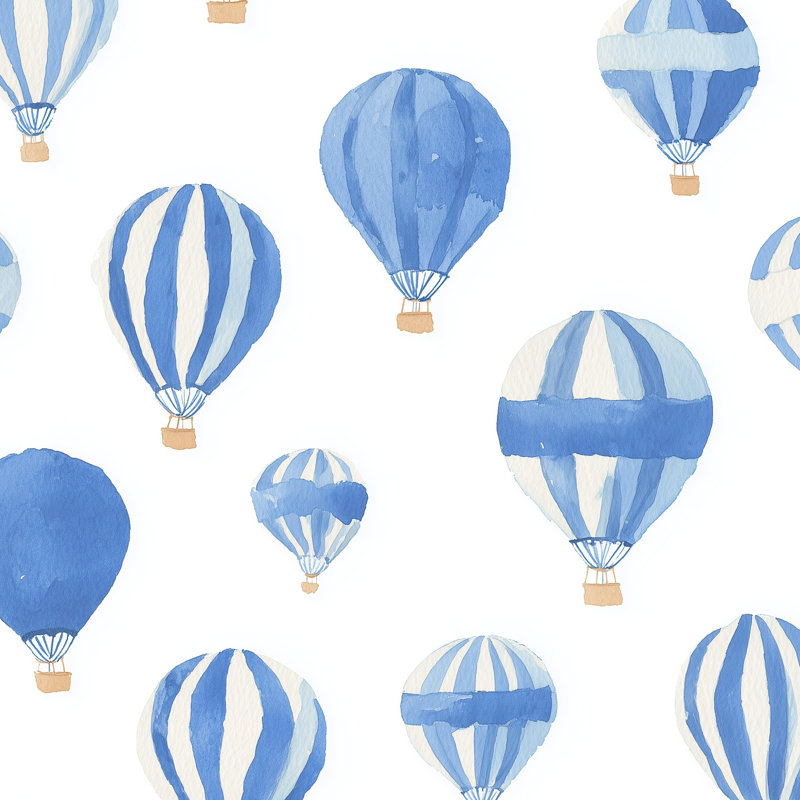 Papier peint ballons, décoration murale fantaisiste