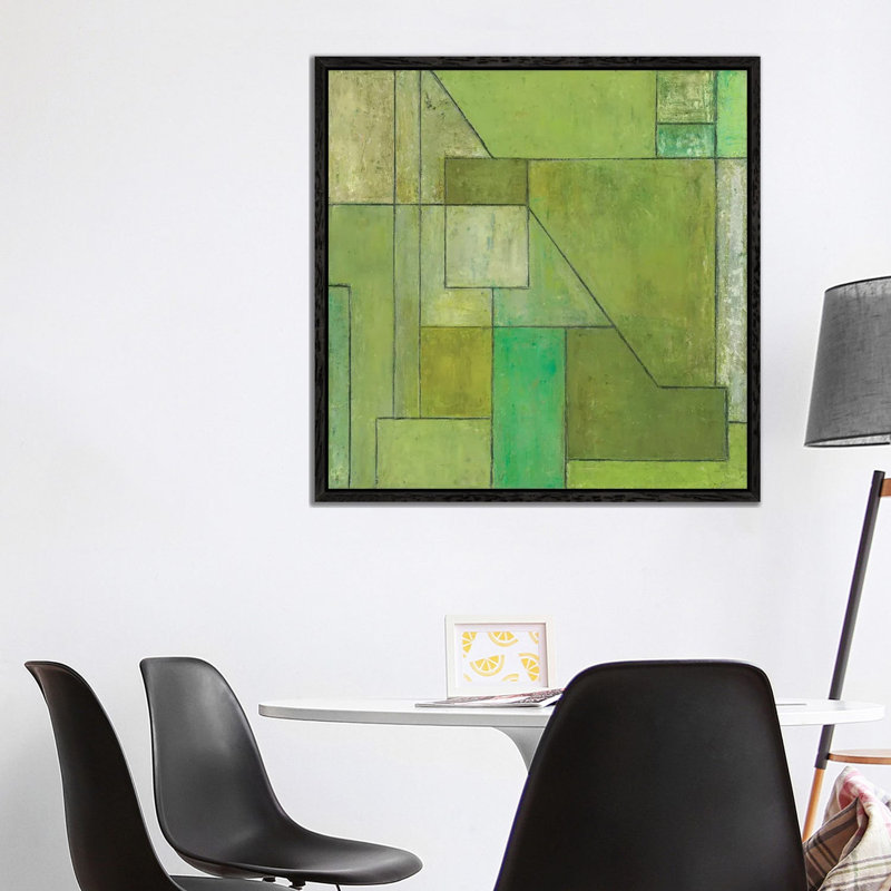 Green Light by Stephen Cimini - Painting on Canvas, Black Framed, 93.98 cm H x 93.98 cm W