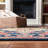 Bluffs Hand Loomed Wool/Cotton/Latex Oriental Rug in Red/Navy-1087398800