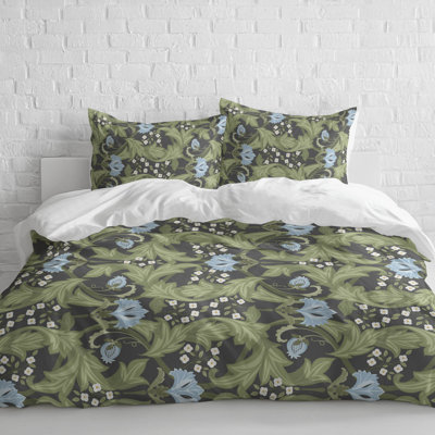 Ogee Leaf 3- Piece Comforter Set