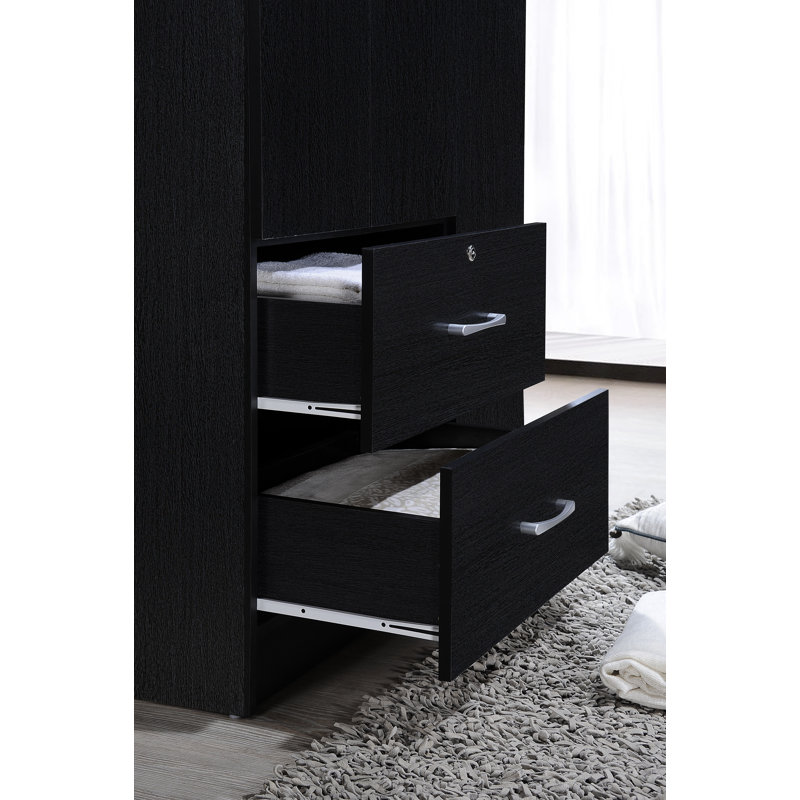Armoire 3 portes Blankenship, Noir
