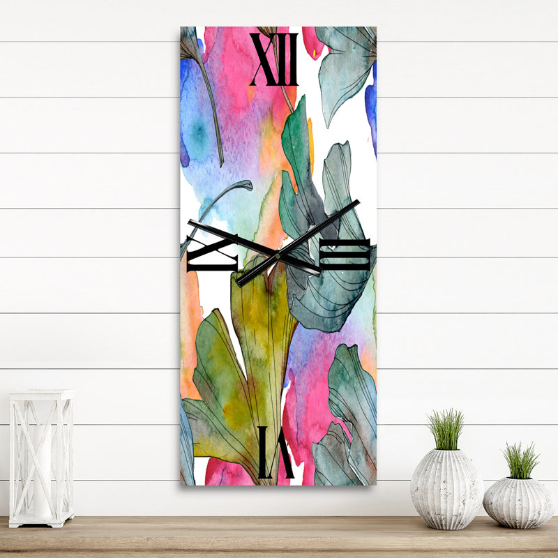 Horloge murale traditionnelle Ginkgo Biloba, Grand