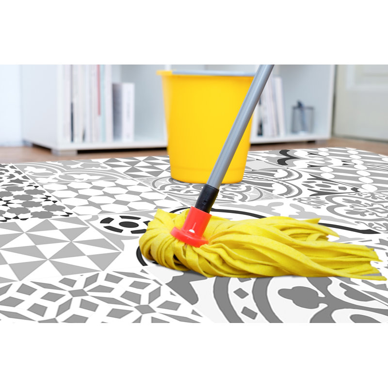 Alantra Vinyl Machine Printed Area Rug, Rectangle 133 x 200cm