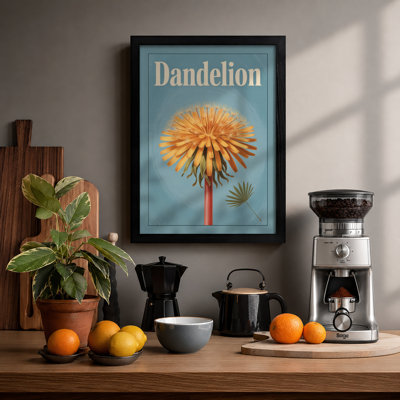 Dandelion Study Botanical - Framed Print