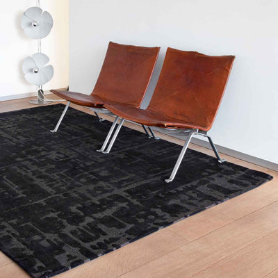 Rectangle Abstract Jacquard Indoor / Outdoor Washable Area Rug