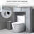 Kleankin Over The Toilet Storage Cabinet W/ Adjustable Shelves-1464817159