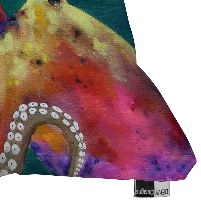 Mardi Gras Octopus Throw Pillow, 16" x 16"