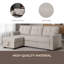 Canapé modulaire convertible rembourré avec méridienne coulissante-587722466
