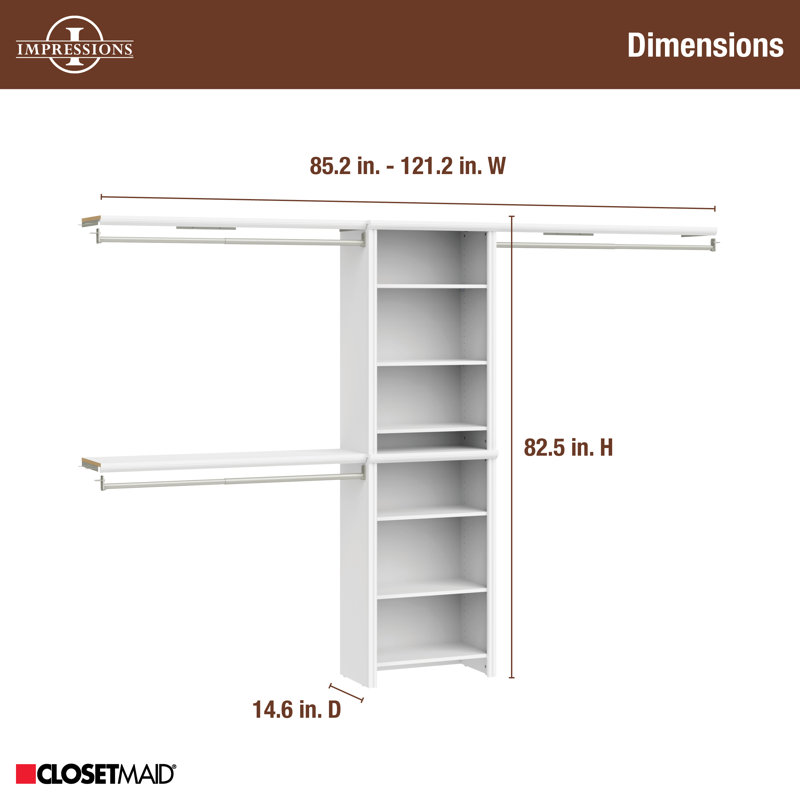 Impressions 25" Closet Tower With Top Shelves