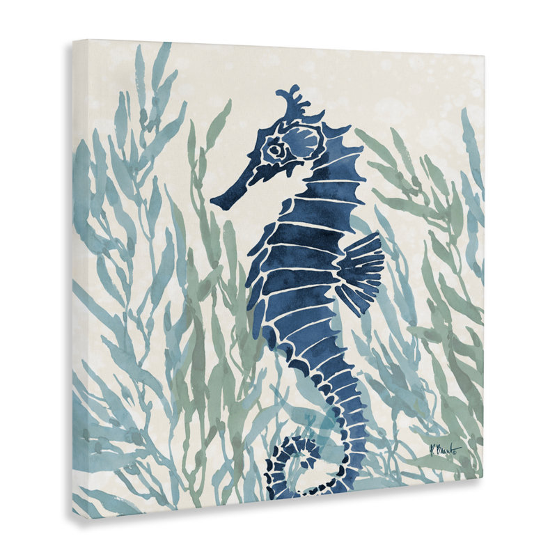 Toile d'hippocampe Radiant Sea Life, conception par Paul Brent, H 17 po x l 17 po