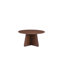 Ensemble de tables basses gigognes de style rétro. Disponible en finition noyer ou bois naturel. Tables d'appoint rondes avec pieds croisés. Idéal pour les salons et les salles à manger.-863471668