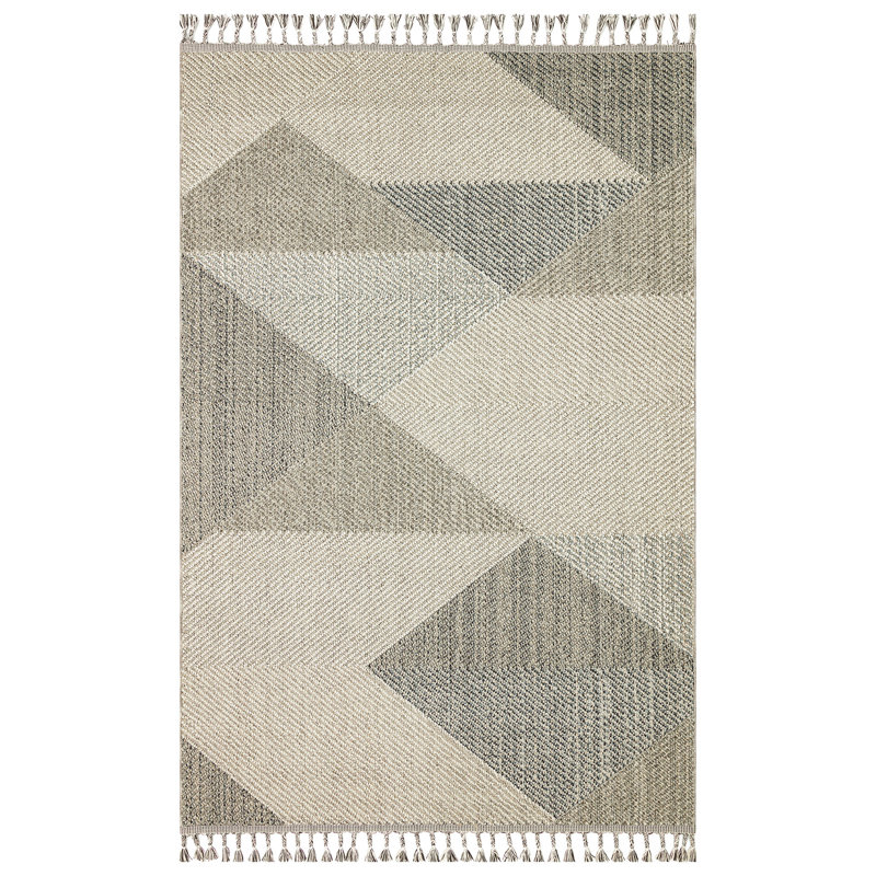 Tapis tissé à la machine de qualité supérieure, 5,2 x 7,5 pi, 100% polypropylène, 1 700 g / m² | Hauteur des poils: 0,4 po | Tissage plat, facile à nettoyer avec aspirateur et détachant | Idéal pour décorer un salon ou une chambre à coucher