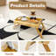 Table de lit en bambou avec pieds pliables - Plateau de service multifonctionnel pour manger, bureau d'ordinateur portable, déjeuner au lit, canapé et support à plante, robuste et léger