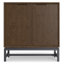 Armoire de rangement industrielle moderne en bois massif de 39 po de largeur avec base en métal et tablettes réglables Banting