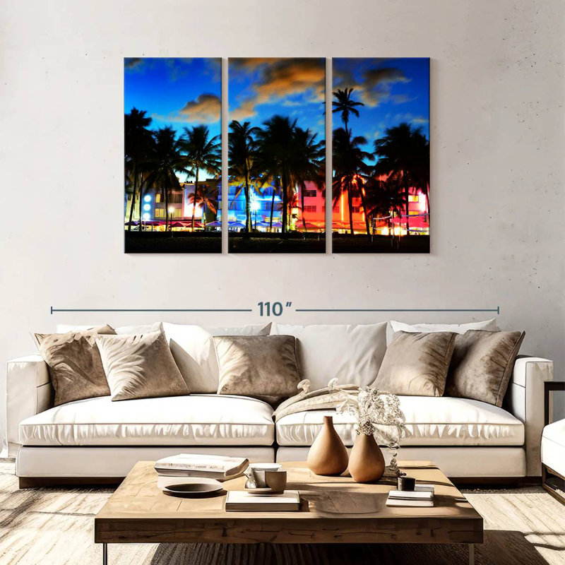 Sebbie Ocean Drive Florida, 48" H x 74" W
