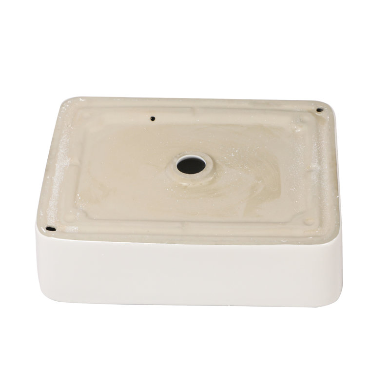 16"X12" Ceramic Bathroom Vessel Sink - White, Modern, Stain , Countertop Mounting White, White