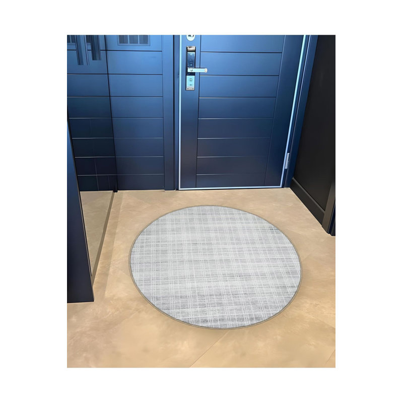 Tapis rond lavable à la machine, Sous-tapis rond 2 pi 8 po inclus