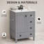 Meuble-lavabo autoportant de 61 cm de largeur avec tiroir compartimenté, rangement sur porte et comptoir en céramique-2051720360