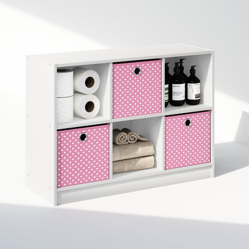Navarion Bookcase, White/Pink