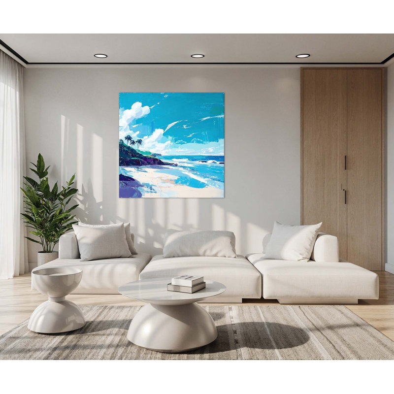 Waves & Fronds 4 - Unframed, Medium