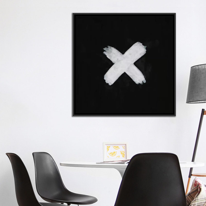 Albree Modern Blackout, impression sur toile, H 37 po x l 37 po x P 1,5 po, Toile tendue, Pas de tapis