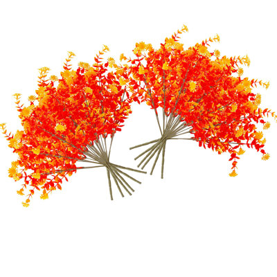 12 Bundles Artificial Eucalyptus Plants, Faux Silk Greenery Stems UV Resistant for Outdoor Indoor Decor, All Season Home Patio Porch Planter Decor for Holiday Thanksgiving Christmas Halloween Easter