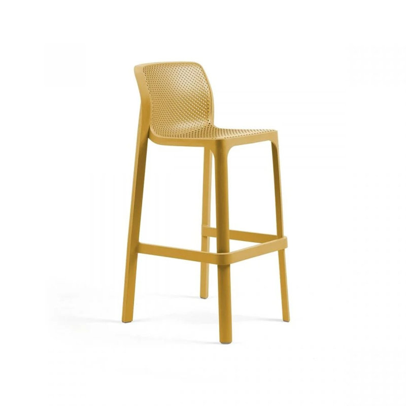 Net Outdoor Bar Stool, Mustard