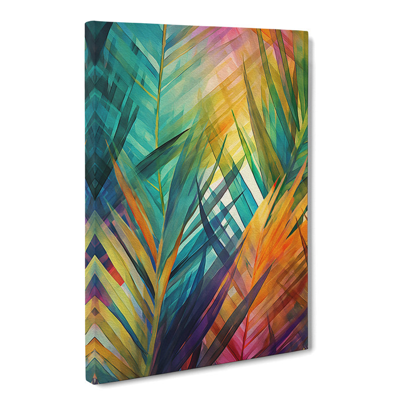 Palm Leaf Abstract No.3 - Wrapped Canvas, 76cm H x 50cm W x 3cm D
