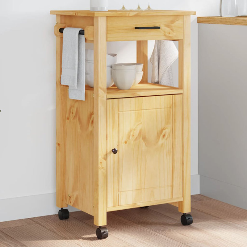 Kitchen Serving Cart, Honey