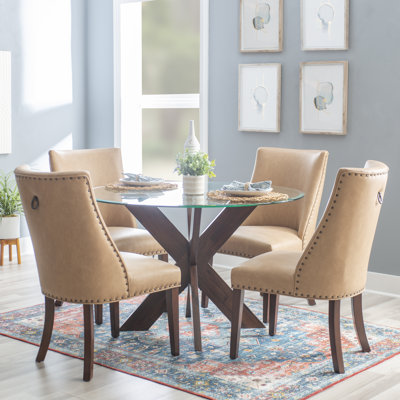Astrid 19.5H Faux Leather Upholstered Side Chair