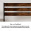 Structure de lit pour lit en fer robuste avec garniture en bois rustique