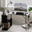 Bureau industriel en forme de L avec tablettes de rangement, bureau d'angle pour ordinateur de 48 pouces avec table de travail pour ordinateur portable et bureau avec bibliothèque pour le bureau à domicile, petit espace, noir