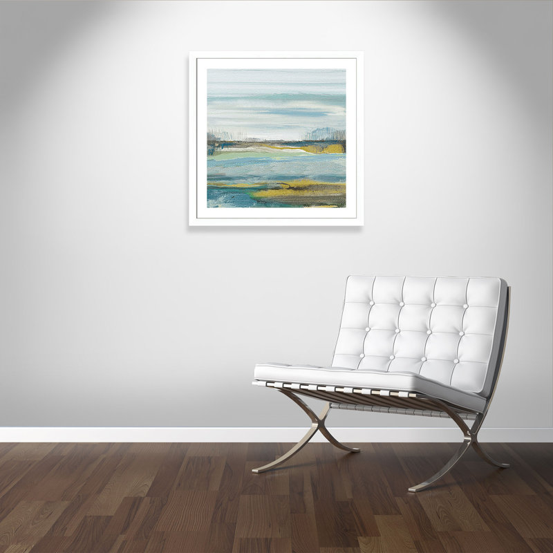 «Mulvey Lewbeach II», reproduction de peinture à l'huile encadrée, H 33,5 po x l 33,5 po x P 1,25 po, Blanc mat