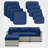 9-Piece Outdoor Cushion Cover Set (Set Of 3 Seats , 5 Backs, 1 Footrest)， Only Covers-119806022