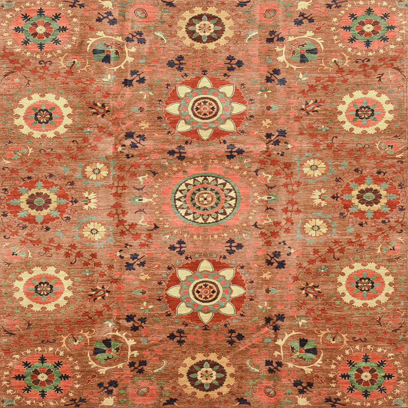 Tapis abstrait 3793, Carré 8 pi