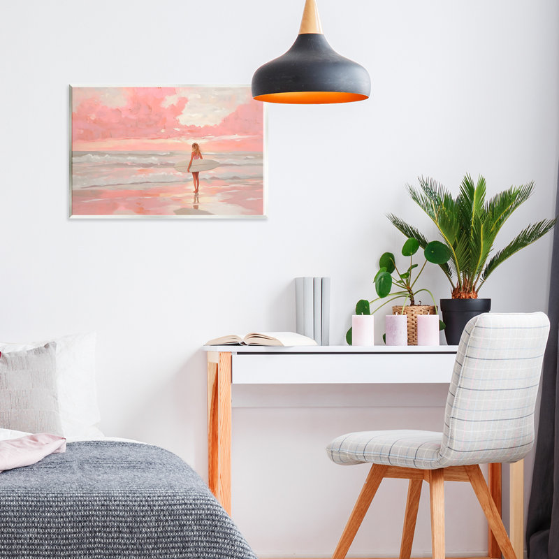 Plaque murale «Pink Sky Surfer», design par LSR Design Studio, H 10 po x l 15 po