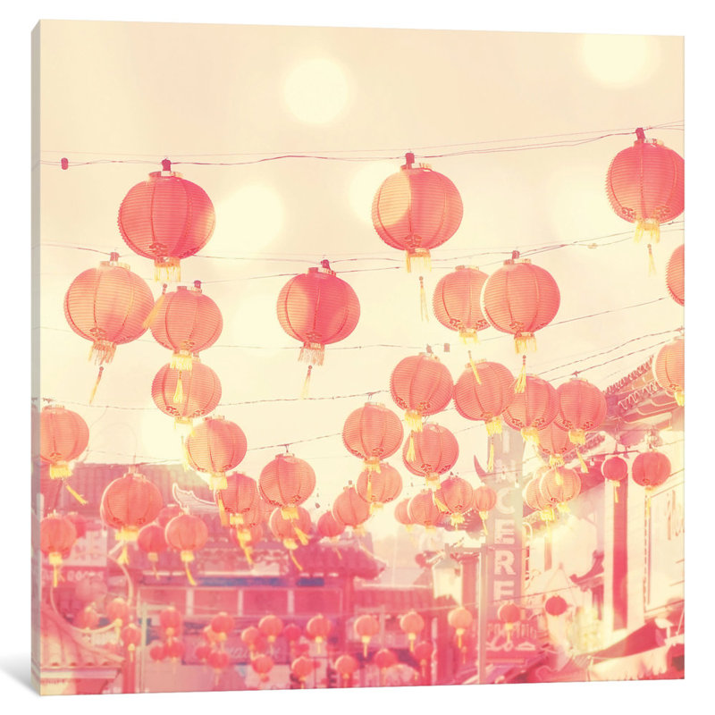 « chinatown », impression sur toile, H 18 po x l 18 po x P 1,5 po, Toile tendue, Pas de tapis